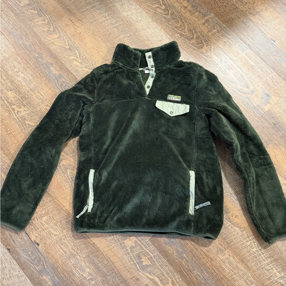 L.L. Bean Dark Green Teddy Jacket